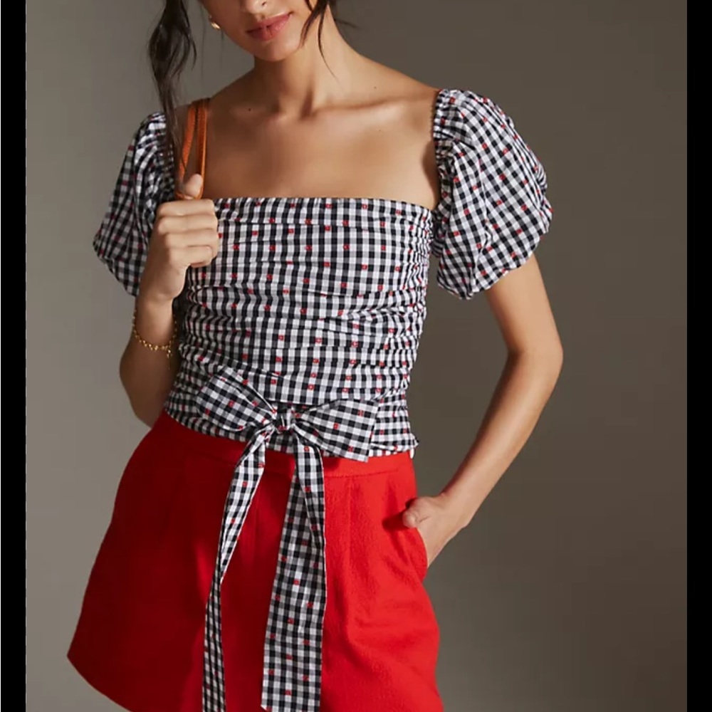 Anthropologie Dolan gingham top NWOT